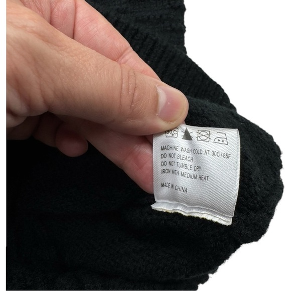 Patty Boutik Black Tunic Sweater Size L - Picture 5 of 9